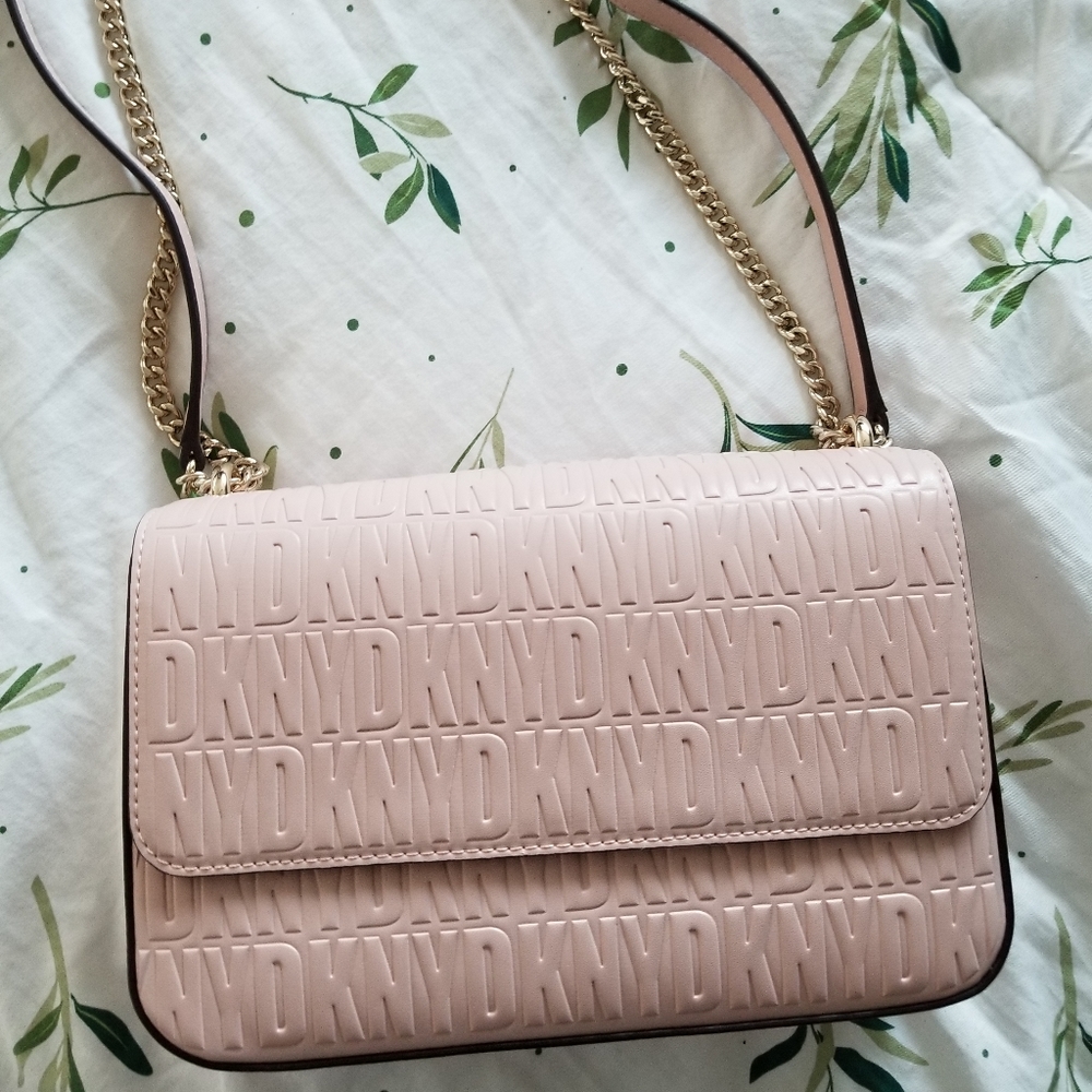 Pink DKNY crossbody purse